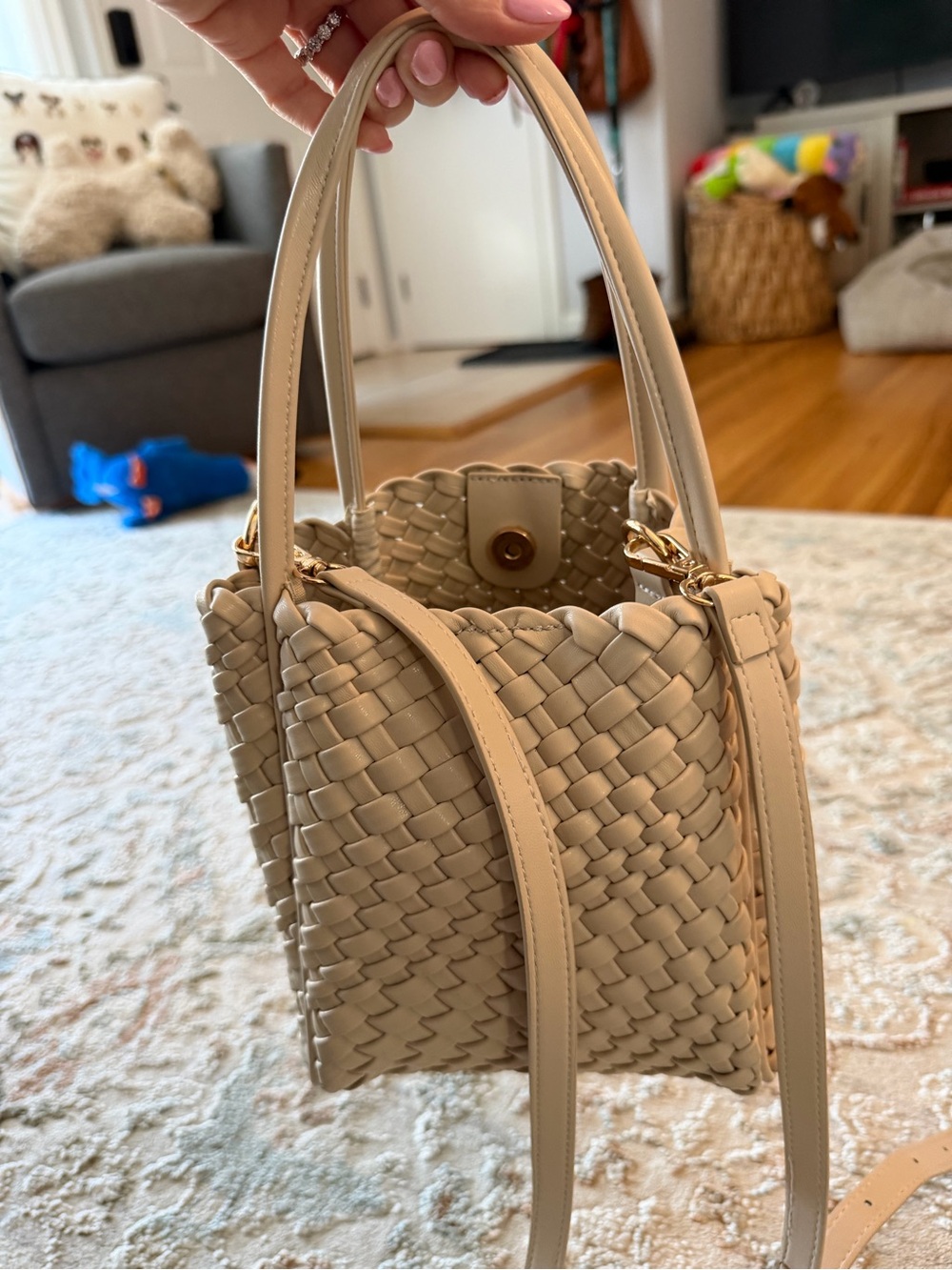 The Hollace Tote - Woven Mini Edition, Beige